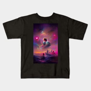 Love in the Sky Dream Art Kids T-Shirt